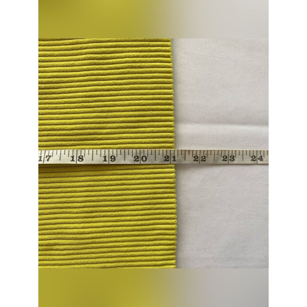 The Fold Lemon Yellow Criss Cross Ribbed Long Sleeve Top Size Small Loud Luxury - Picture 14 of 14